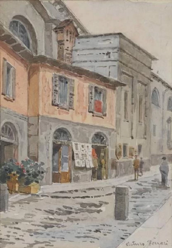 Vicolo di S. Bernardino e fianco di S. Stefano, 1890 - 1910, Civiche Raccolte Storiche. Museo di Milano